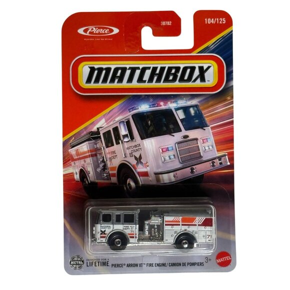 Matchbox 2025 Pierce Arrow XT Fire Engine 104/125 White & Red Truck NOC - Picture 1 of 5